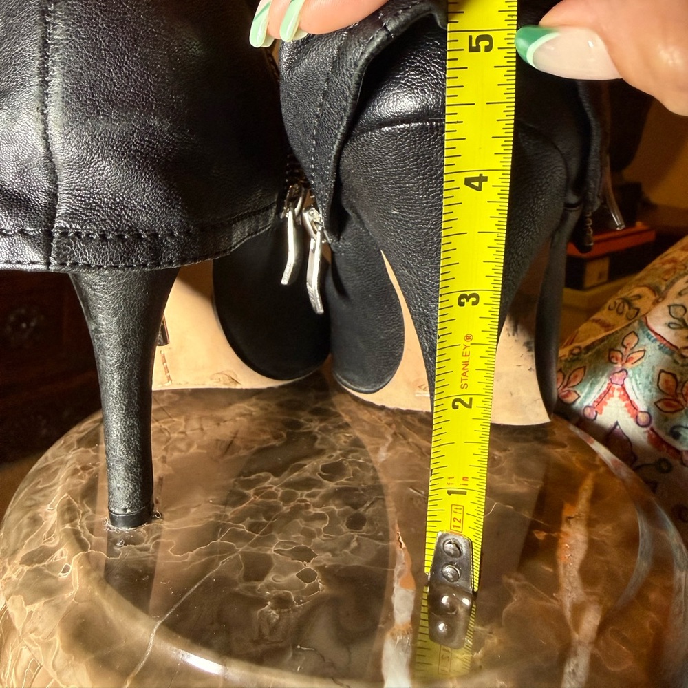 Vince Camuto Black Leather Ankle Boots - Picture 7 of 7